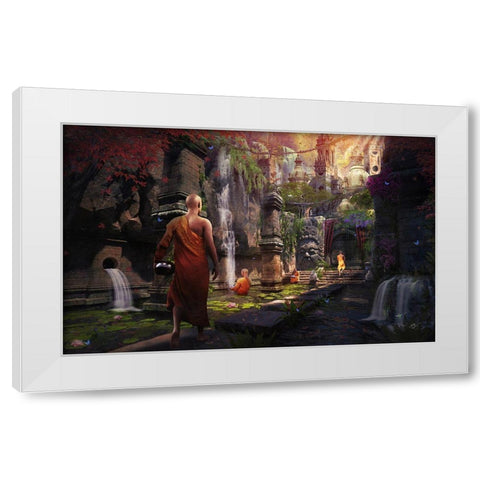 Hidden Sanctuary White Modern Wood Framed Art Print by Gray, Cameron