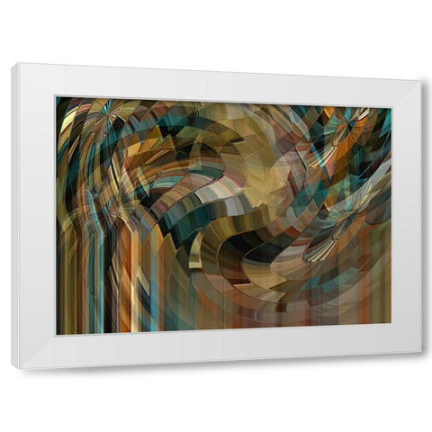 Mushrooms Forever White Modern Wood Framed Art Print by Manlove, David