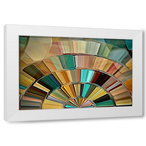 Southwestern Sunrise White Modern Wood Framed Art Print by Manlove, David