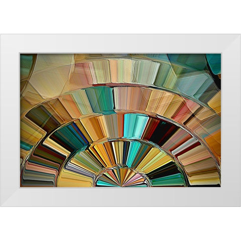 Southwestern Sunrise White Modern Wood Framed Art Print by Manlove, David