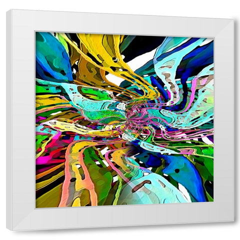 String Theory White Modern Wood Framed Art Print by Manlove, David