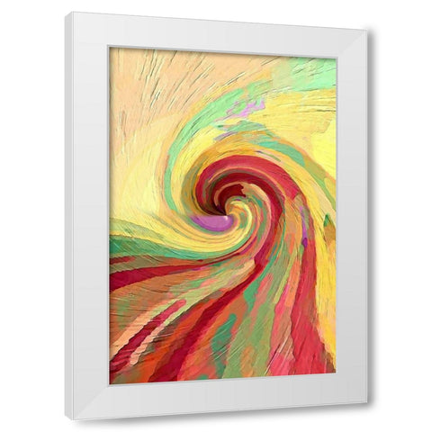 Sunfire White Modern Wood Framed Art Print by Manlove, David