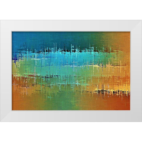 Painted Desert White Modern Wood Framed Art Print by Manlove, David