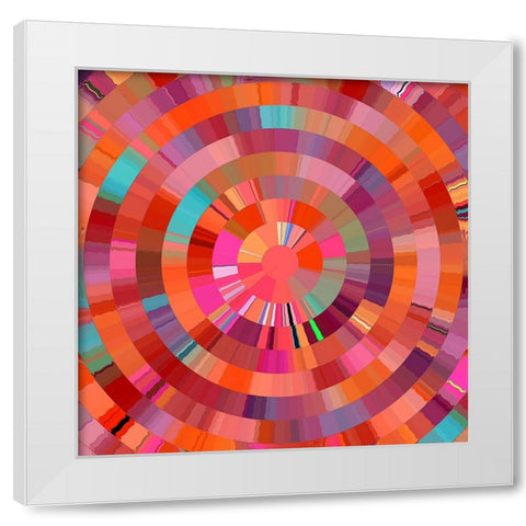 Coral Radial 1 White Modern Wood Framed Art Print by Manlove, David