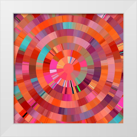 Coral Radial 1 White Modern Wood Framed Art Print by Manlove, David
