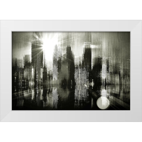 Minneapolis Apocalypse White Modern Wood Framed Art Print by Manlove, David