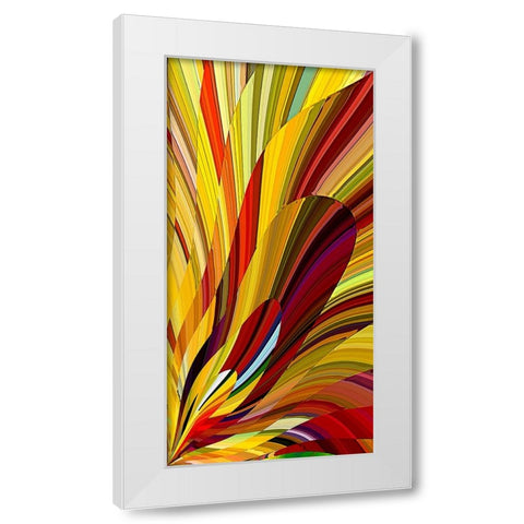 Candle Flame White Modern Wood Framed Art Print by Manlove, David
