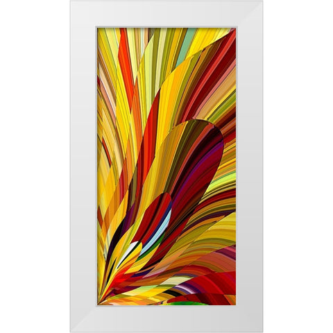 Candle Flame White Modern Wood Framed Art Print by Manlove, David