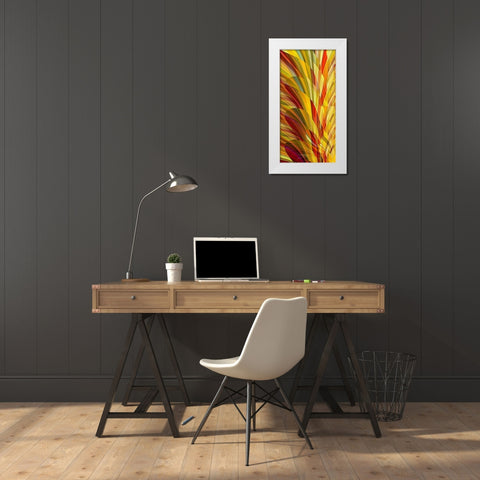 Flower Petals White Modern Wood Framed Art Print by Manlove, David