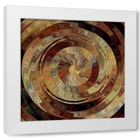 Cinnamon Swirl White Modern Wood Framed Art Print by Manlove, David