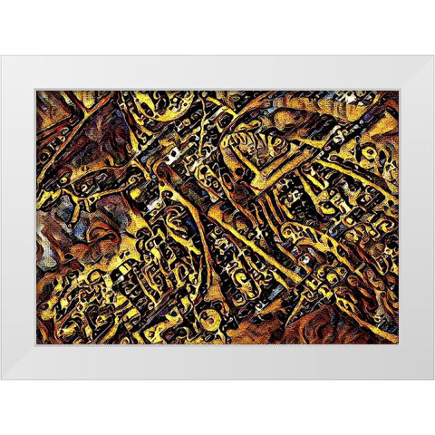 1HD1 Steampunk White Modern Wood Framed Art Print by Manlove, David