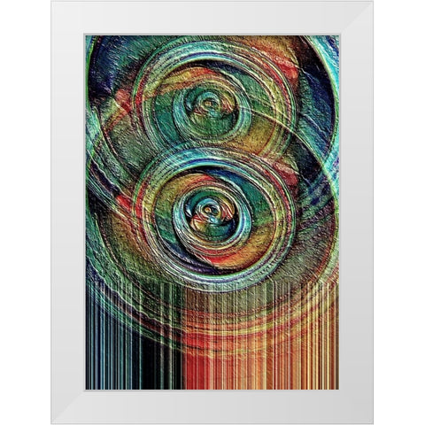 Oil and Water 2 White Modern Wood Framed Art Print by Manlove, David