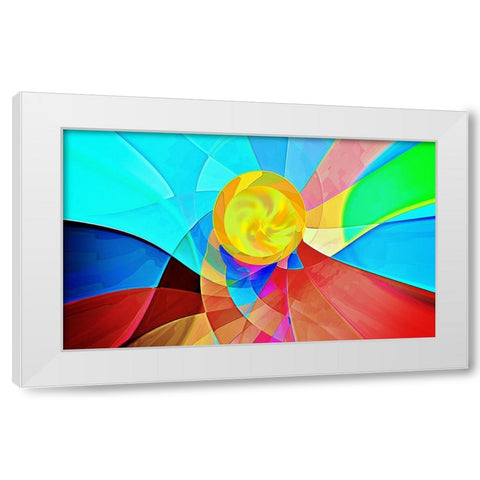 Sun 01032022 White Modern Wood Framed Art Print by Manlove, David