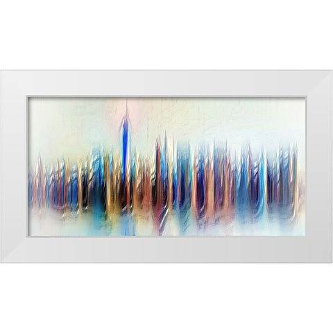 New York Touch White Modern Wood Framed Art Print by Manlove, David