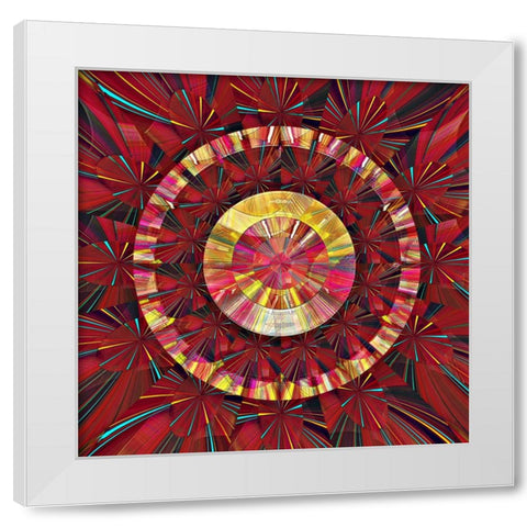 Pearl Electric Half-Hour Clock 3 White Modern Wood Framed Art Print by Manlove, David