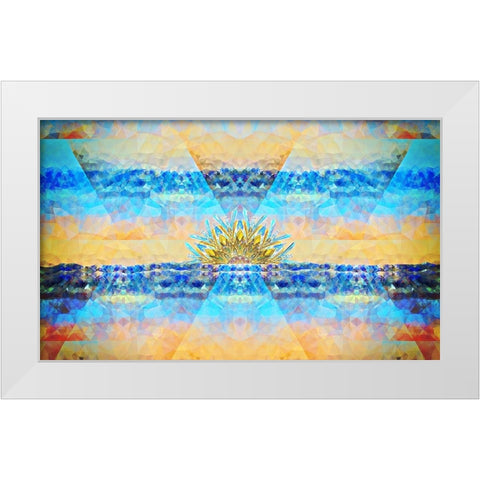 Mirage Sunrise White Modern Wood Framed Art Print by Manlove, David