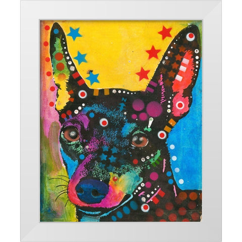 Portrait of a Pup White Modern Wood Framed Art Print by Dean Russo Collection