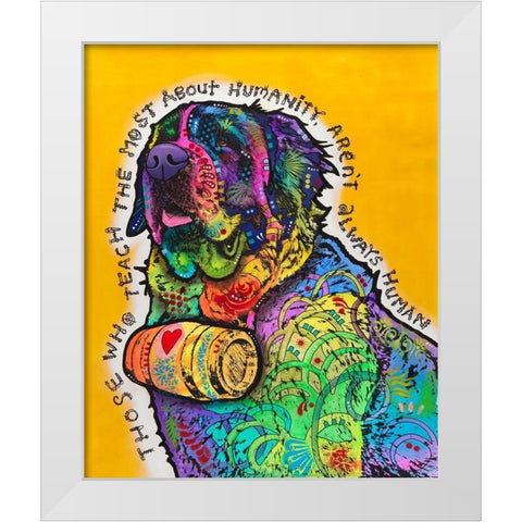 Humanity White Modern Wood Framed Art Print by Dean Russo Collection