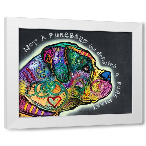 Pure Heart White Modern Wood Framed Art Print by Dean Russo Collection