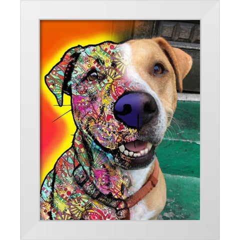 Dale Seaton_Dingo White Modern Wood Framed Art Print by Dean Russo Collection
