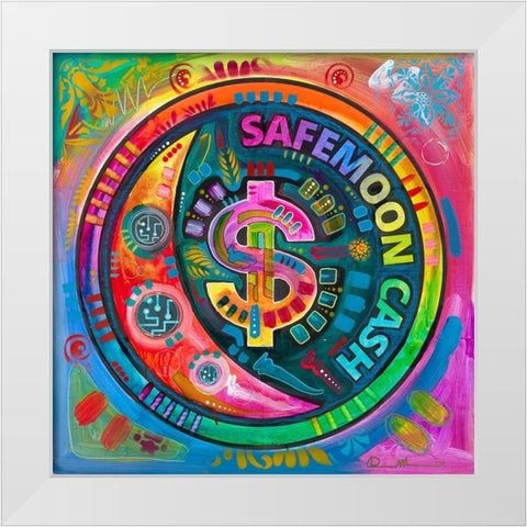 Safemoon Cash White Modern Wood Framed Art Print by Dean Russo Collection