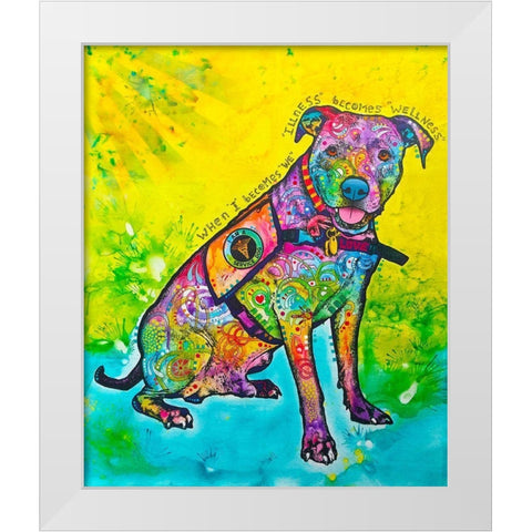 When I Becomes We White Modern Wood Framed Art Print by Dean Russo Collection