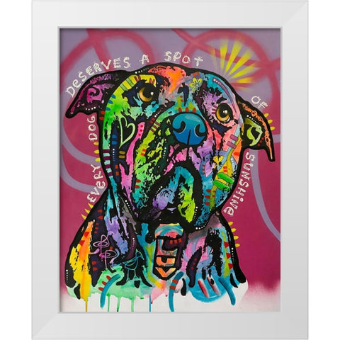 A Spot Of Sunshine White Modern Wood Framed Art Print by Dean Russo Collection