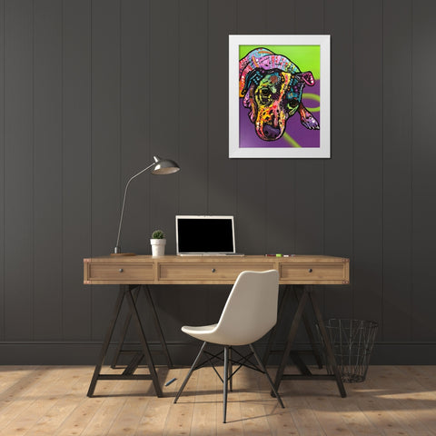 Indelible Jack White Modern Wood Framed Art Print by Dean Russo Collection