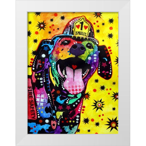 Sparkles White Modern Wood Framed Art Print by Dean Russo Collection