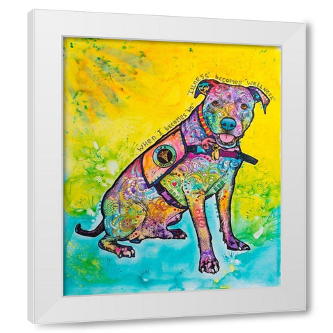 K-9 Patrol White Modern Wood Framed Art Print by Dean Russo Collection