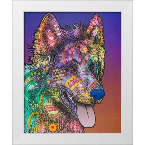 Keefer White Modern Wood Framed Art Print by Dean Russo Collection