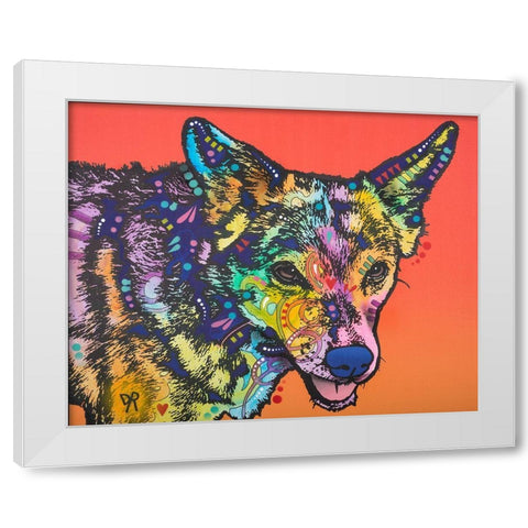 Max White Modern Wood Framed Art Print by Dean Russo Collection