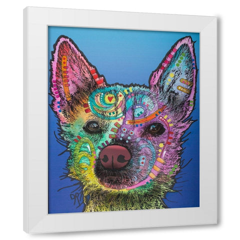 Ozzie White Modern Wood Framed Art Print by Dean Russo Collection