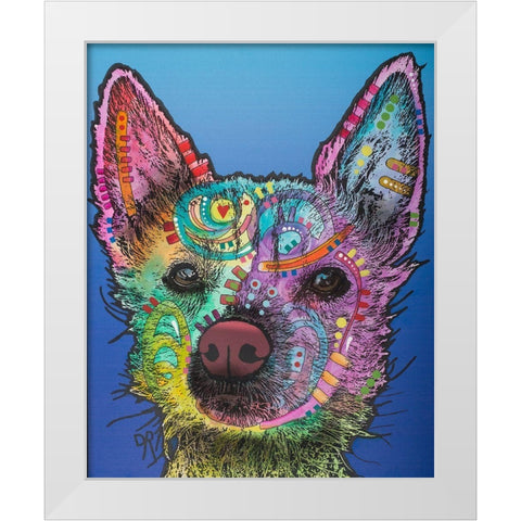 Ozzie White Modern Wood Framed Art Print by Dean Russo Collection