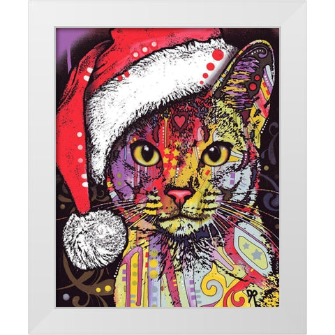 Abyssinian Christmas Edition White Modern Wood Framed Art Print by Dean Russo Collection