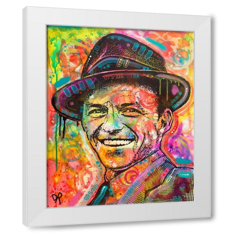 Frank Sinatra II White Modern Wood Framed Art Print by Dean Russo Collection