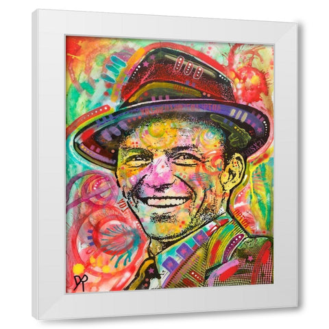 Frank Sinatra III White Modern Wood Framed Art Print by Dean Russo Collection