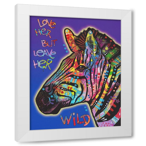 Leave Her Wild White Modern Wood Framed Art Print by Dean Russo Collection