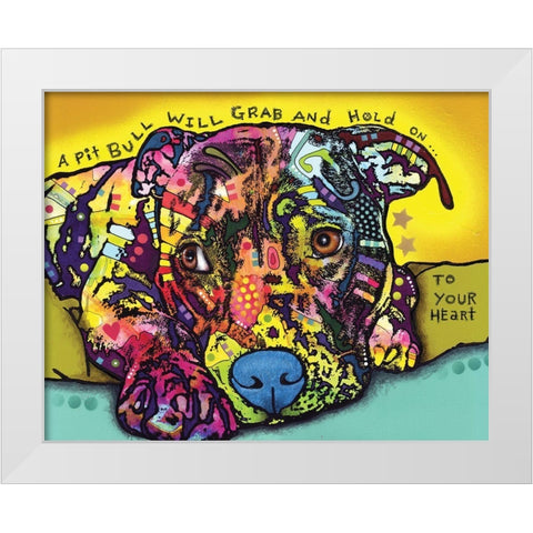 Hold Your Heart White Modern Wood Framed Art Print by Dean Russo Collection