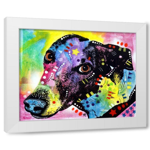 Greyt White Modern Wood Framed Art Print by Dean Russo Collection