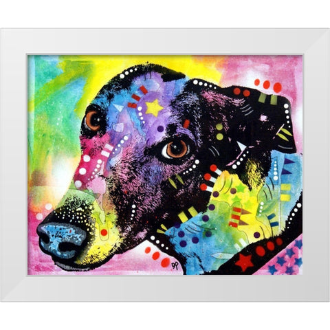 Greyt White Modern Wood Framed Art Print by Dean Russo Collection