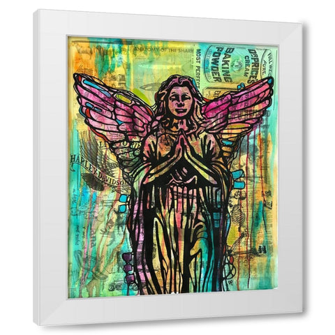 Most Perfect Angel White Modern Wood Framed Art Print by Dean Russo Collection