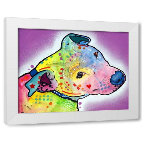 mucca work White Modern Wood Framed Art Print by Dean Russo Collection