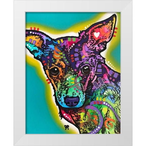Little Love White Modern Wood Framed Art Print by Dean Russo Collection
