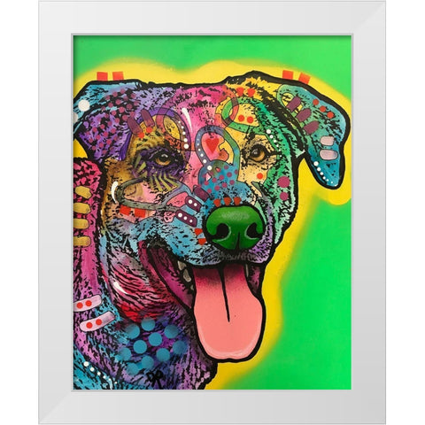 HawkEye White Modern Wood Framed Art Print by Dean Russo Collection