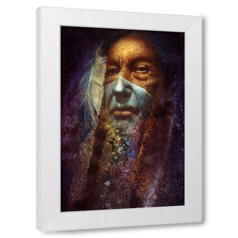 Gray Feather White Modern Wood Framed Art Print by Lund, Denton