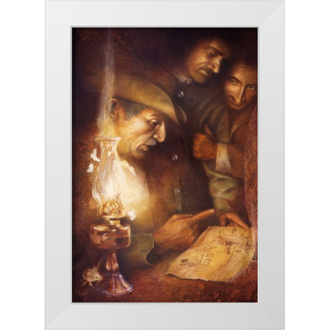 Road To Riches? White Modern Wood Framed Art Print by Lund, Denton