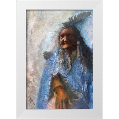 The Medicine Blanket White Modern Wood Framed Art Print by Lund, Denton
