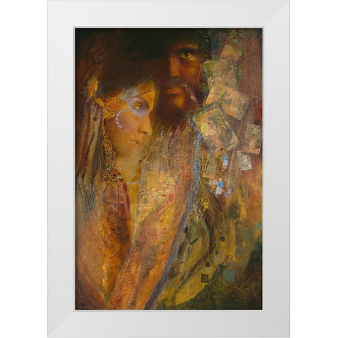 Gypsy Sunset White Modern Wood Framed Art Print by Lund, Denton