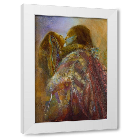 Robe Of Many Colors White Modern Wood Framed Art Print by Lund, Denton